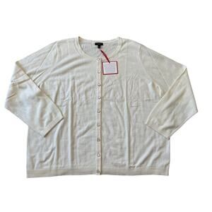 TALBOTS Cream; Soft, lightweight; Long Sleeve, Women's 3XP (Petite); NWT